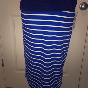 Stretchy curvy pencil Skirt, Royal Blue.